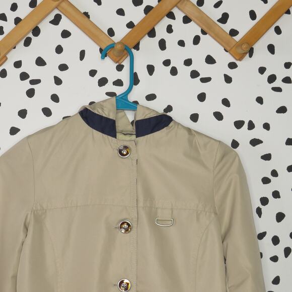 Weather Tamer Lightweight Button Front Hooded Girls Jacket - Picture 2 of 7